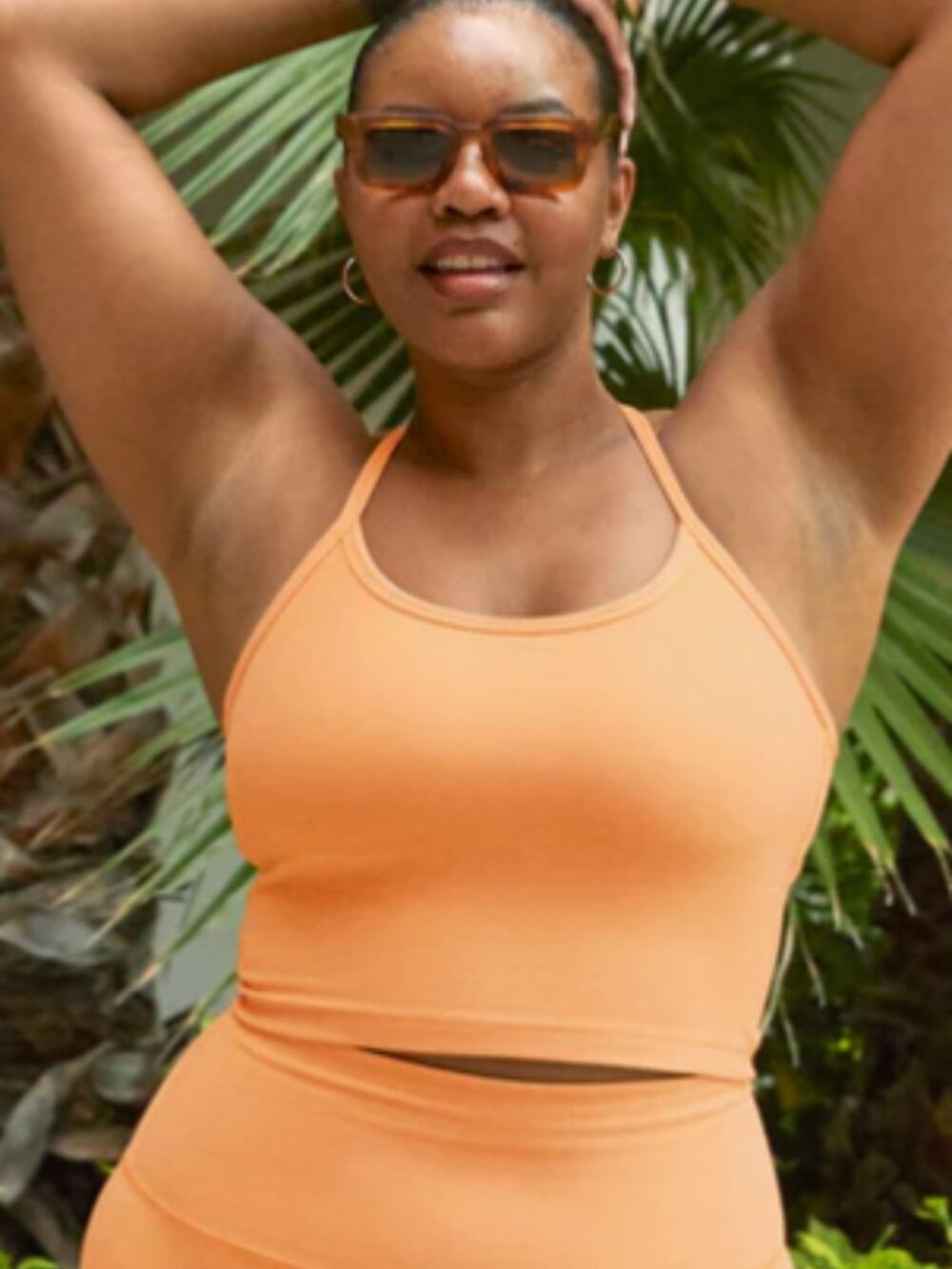 Orange Beyond Yoga Slim RacerBack Cropped Tank - discontinued color
